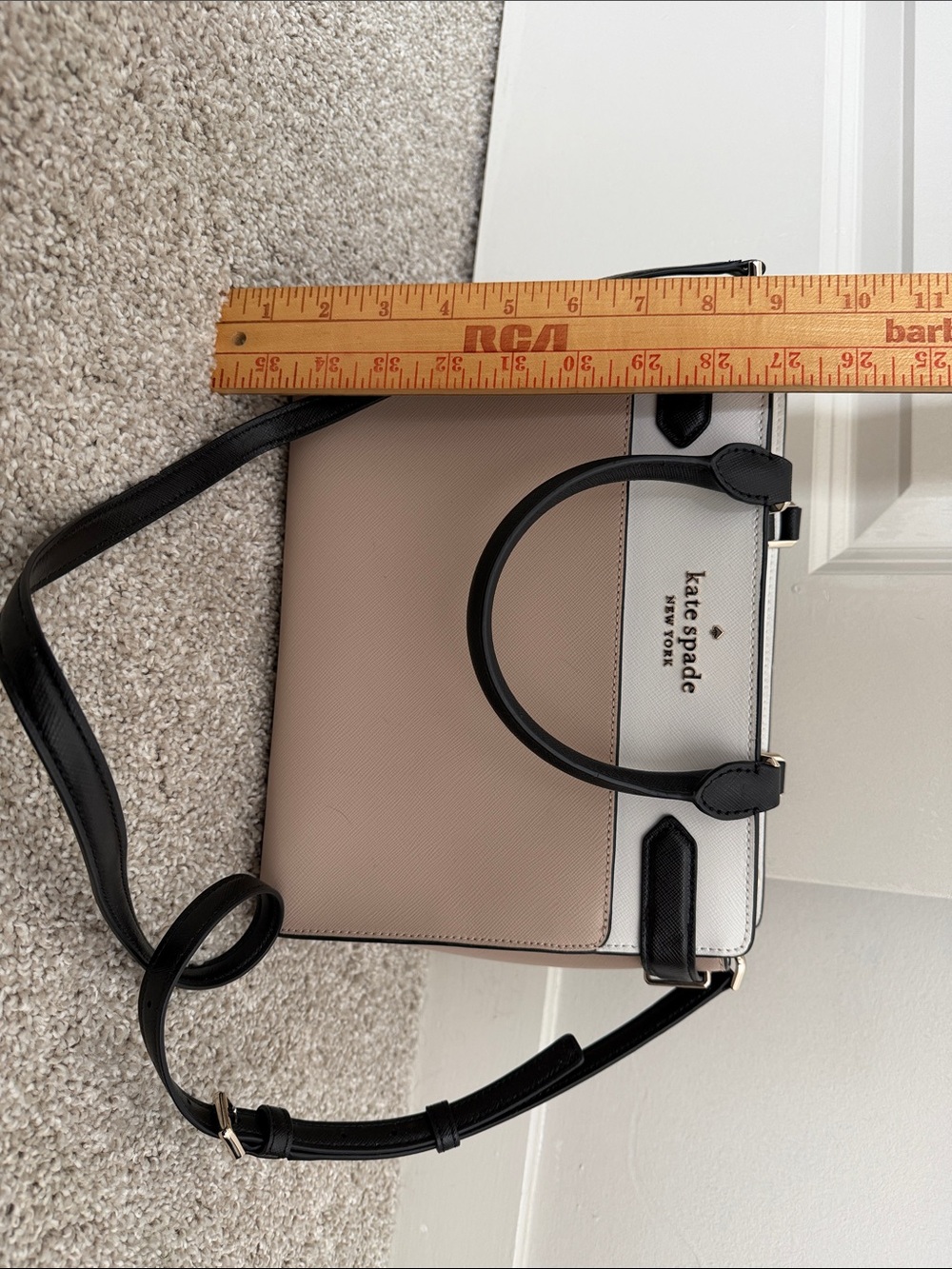 kate spade Two-Tone Blush, White & Black Satchel - Picture 5 of 5